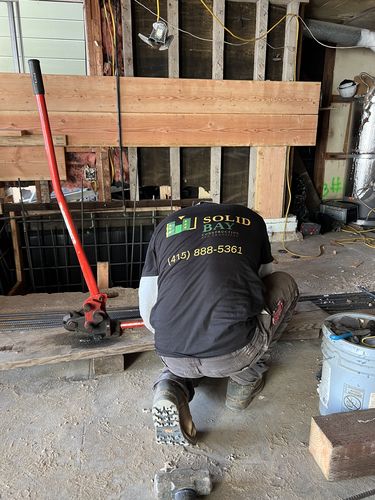 Solid Bay crew finishing foundation work in Central Richmond