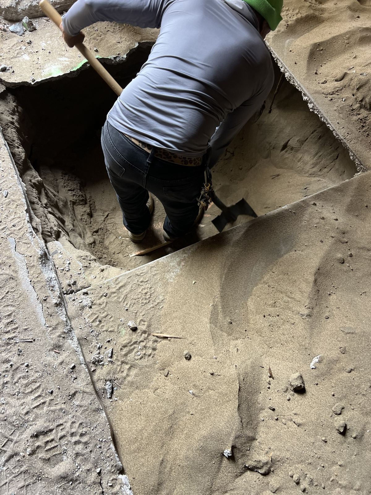 Foundation excavation underway beneath San Francisco home