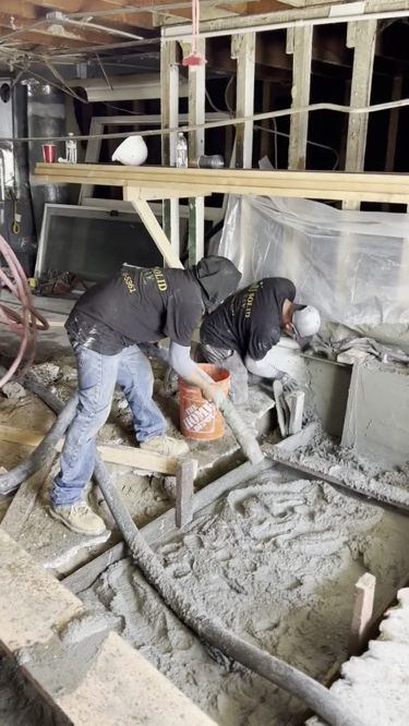 Video: crew finishing a concrete pour